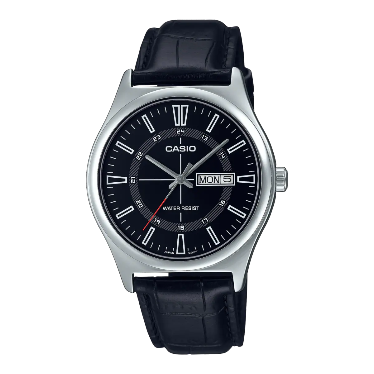 ساعت مچی مردانه کاسیو casio بند چرمی مدل mtp-v006l-1cudf مشکی
